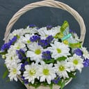 Корзина с цветами «Летняя» из хризантем