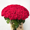 Букет 101 роза красная, красивый букет