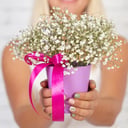 Коробка с цветами «Лёгкость бытия» из гипсофил