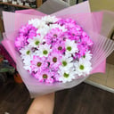 Букет «Розовое Настроение» из хризантем