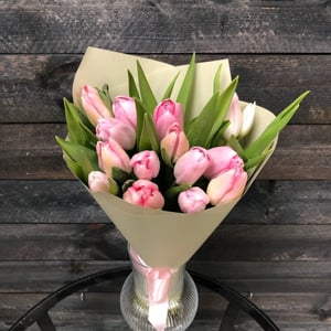 Букет «15 розовых тюльпанов»