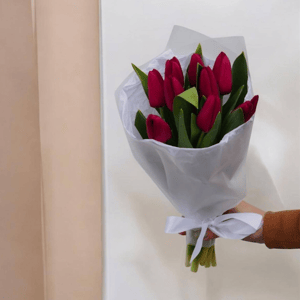 Букет «Красный тюльпан 9шт»