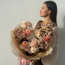 Авторский Букет Влюблена в Осень из гвоздик и роз