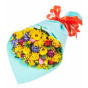 Букет «Музыка души» из экзотических цветов и тюльпанов