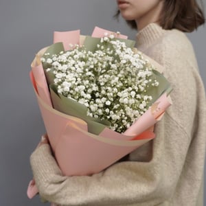 Букет «Белые росы» из гипсофил