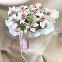 Шляпная коробка с цветами «Нежная орхидея»