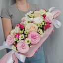 Композиция «Конфетка» из хризантем и роз