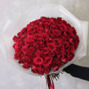 101 роза Красная большой букет для мамы