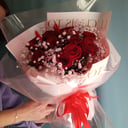 Букет «Рубиновая страсть» из роз