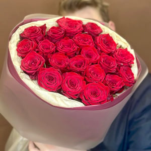 Букет 21 красная роза