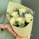 Букет из белых эквадорских роз 5 шт