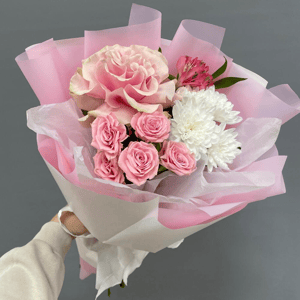 Букет-комплимент в розовых тонах