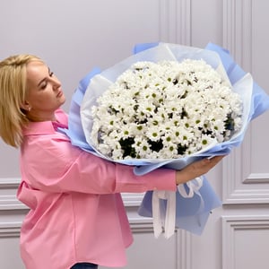 Букет "Ромашковое поле" из хризантем