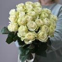 Букет «Белые Эквадорские розы 70 см»