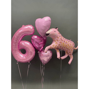 Набор шаров с гелием 398 - с цифрой 6