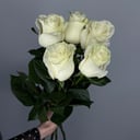 Букет «5 белых роз эквадор»