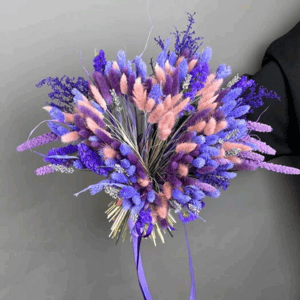 Букет сиреневое сердце