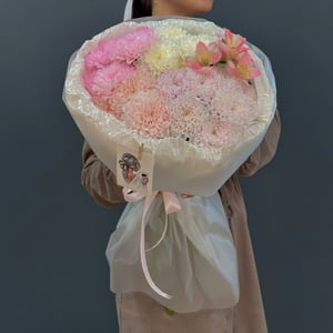 Букет из хризантем "Гармония красок"