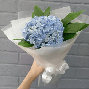 Букет "Голубое облако" из гортензий