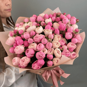 Букет «Пионовидные розы 25 веток»