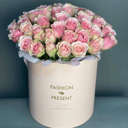 Шляпная коробка с цветами «Розы в цилиндре»