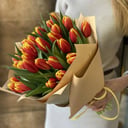 Букет «Пламенное сердце» из тюльпанов