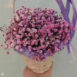 Корзина с гипсофилой "Грёзы"
