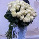 Букет «75 Эквадорских белых роз🤍»