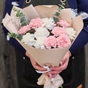 Букет «Нежный микс» из гвоздик