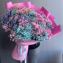 Букет гигант из цветной гипсофилы