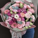 Букет «Теодора» из роз и эустом