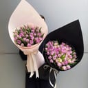 Букет «51 тюльпан в оформление»