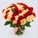 Букет из 51 розы "До скорой встречи"