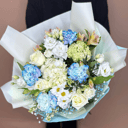 Авторский букет Слова любви из эустом и альстромерий