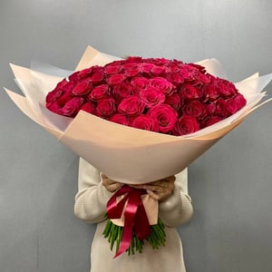 Букет 101 Роза Имперский бархат