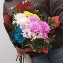 Букет "Цветочный привет" из хризантем