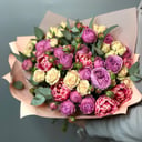 Букет «Для любимой» из роз и тюльпанов