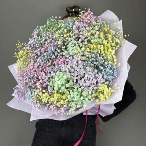 Букет радужной гипсофилы