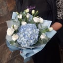 Букет «Гортензия с эустомой»