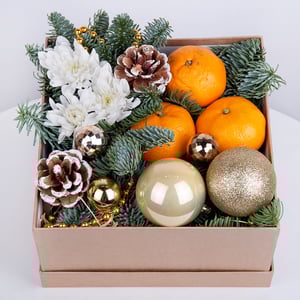 Подарочный набор «Аромат праздника» из хризантем