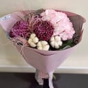 Букет «Осенний джаз» из хризантем и гортензий