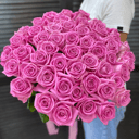 Букет из 101 розовой розы 50 см
