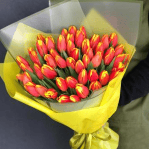 Букет из тюльпанов 51шт