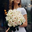 Букет «Розы White Ohara 15 штук»