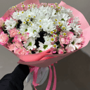 Букет «Гретта» из роз и хризантем