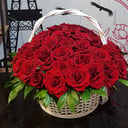 Корзина с цветами «Красные розы 51»