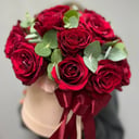 Шляпная коробка с цветами «Композиция Классика» из роз