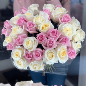 Букет «Нежные розв в прозрачной упаковке»