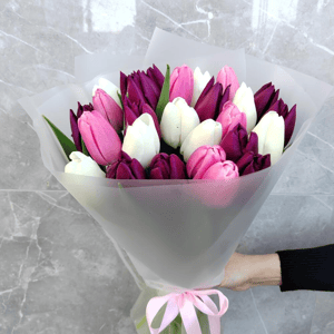 Букет из тюльпан микс 25. Хит