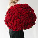 Букет «101 роза красная сорта ред Наоми 60 см»